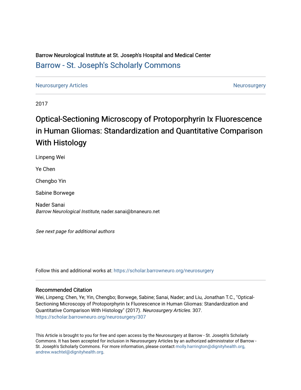 Optical-Sectioning Microscopy of Protoporphyrin Ix Fluorescence in Human Gliomas: Standardization and Quantitative Comparison with Histology