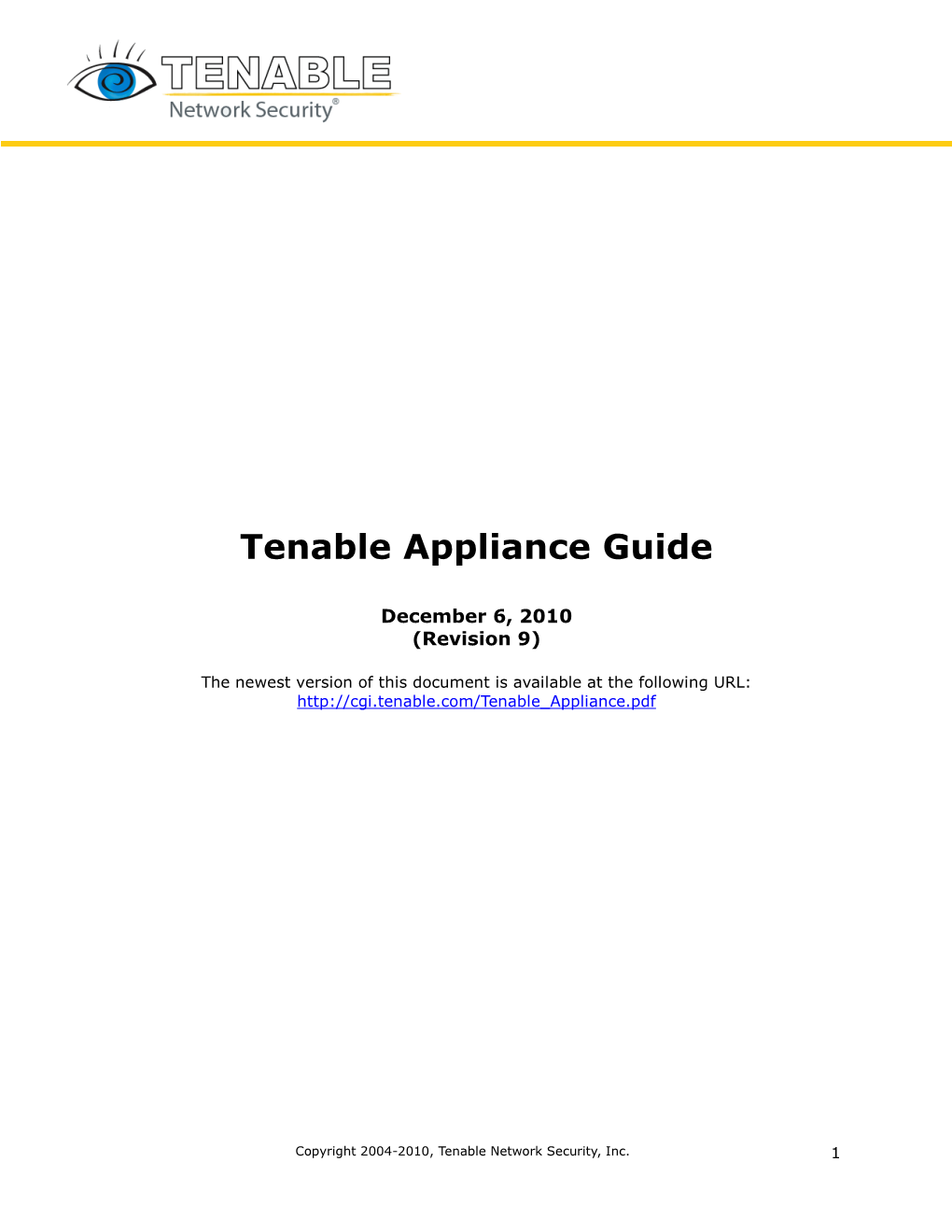 Tenable Appliance Guide