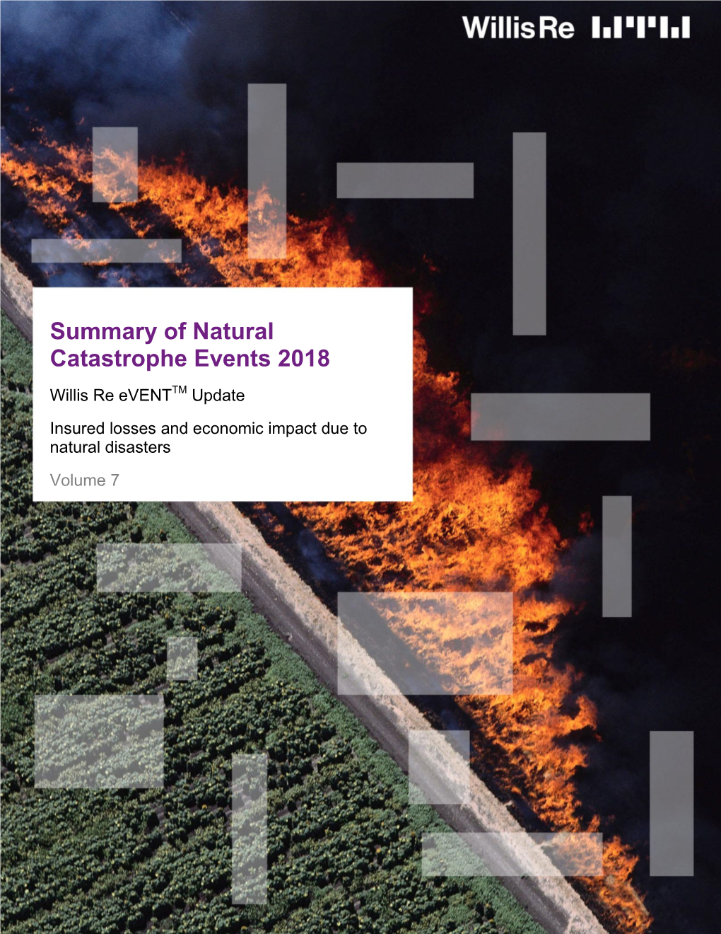 Summary of Natural Catastrophe Events 2018 Willis Re Eventtm Update Insured Losses and Economic Impact Due to Natural Disasters