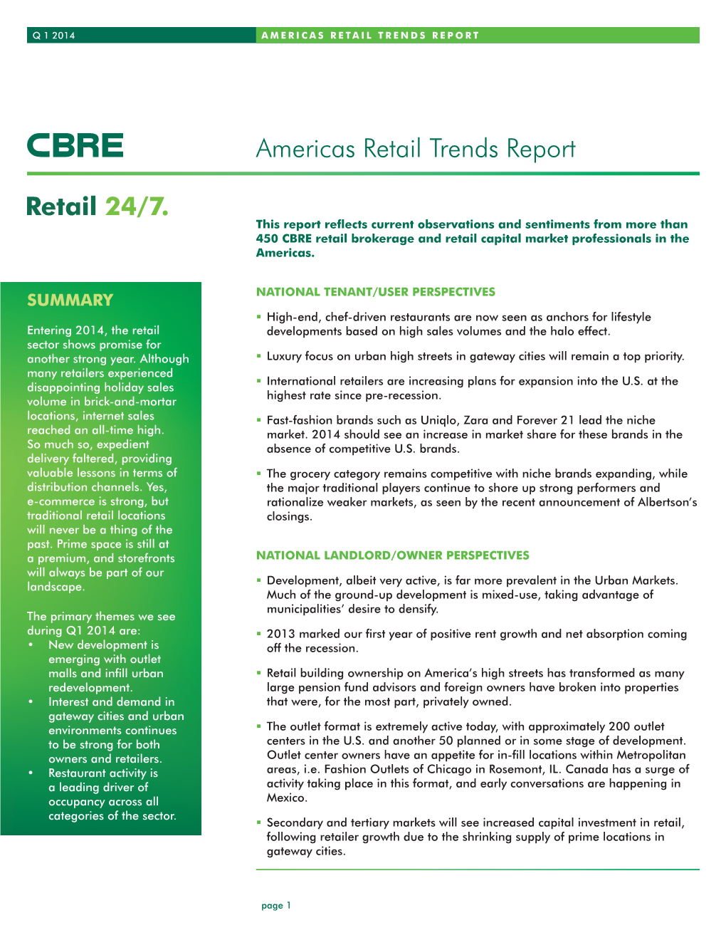 Americas Retail Trends Report