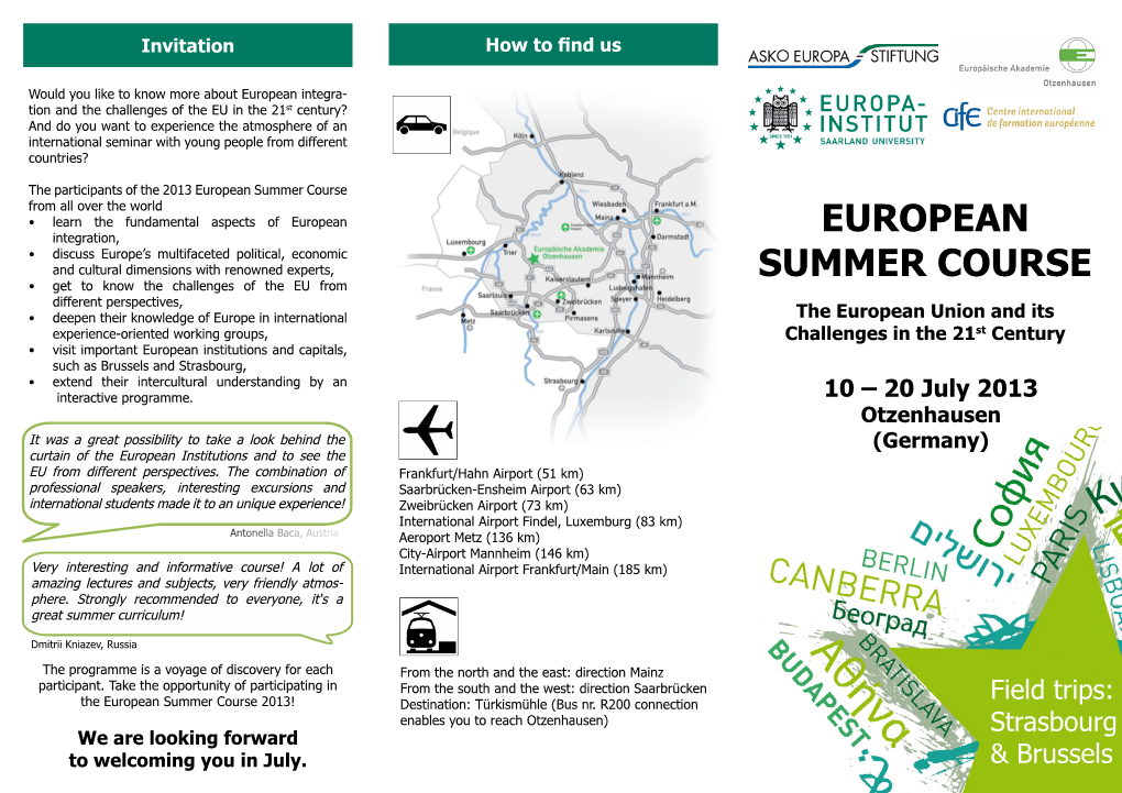 European Summer Course