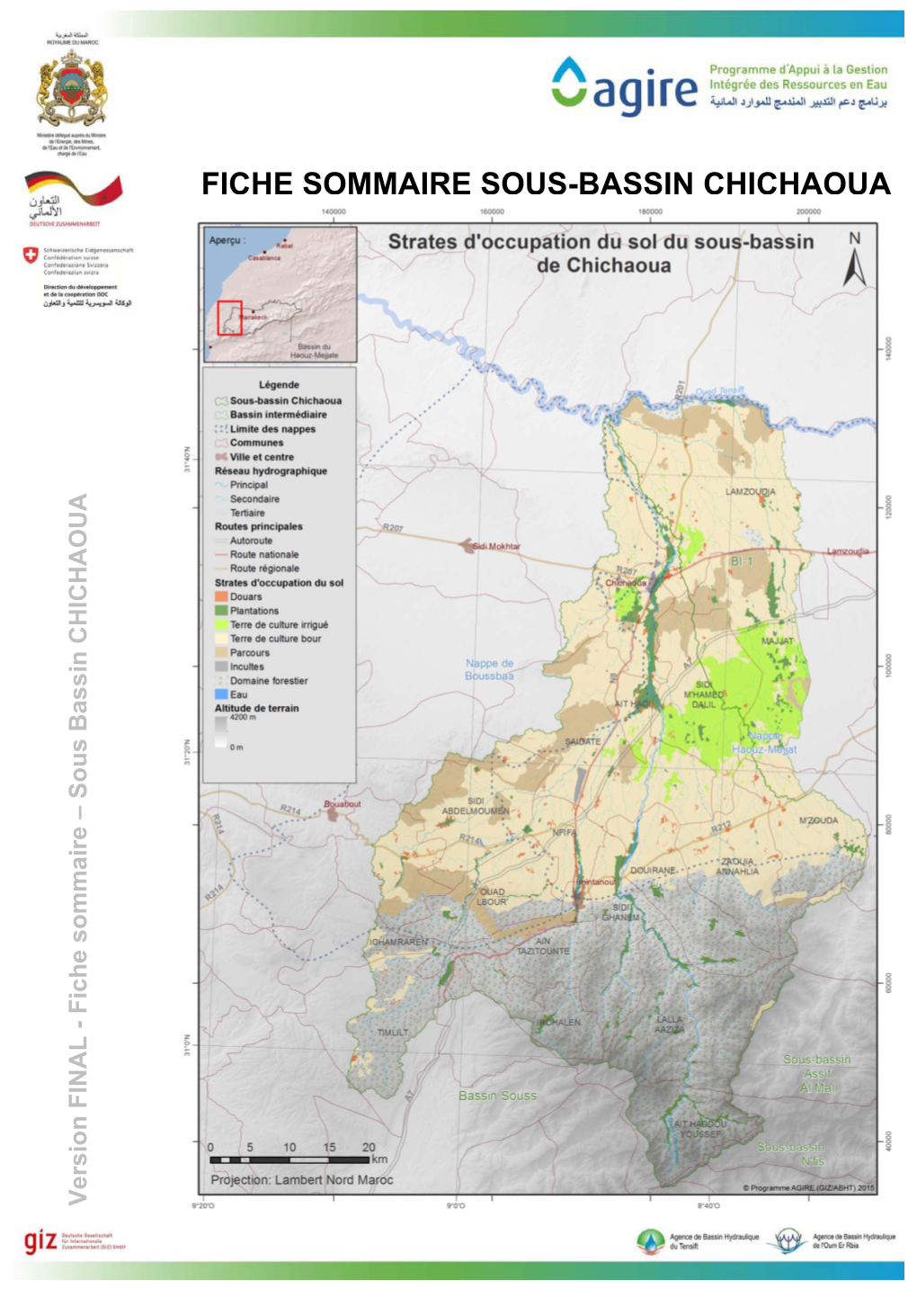 Version FINAL - Fiche Sommaire – Sous Bassin CHICHAOUA Version FINAL - Fiche Sommaire – Sous Bassin