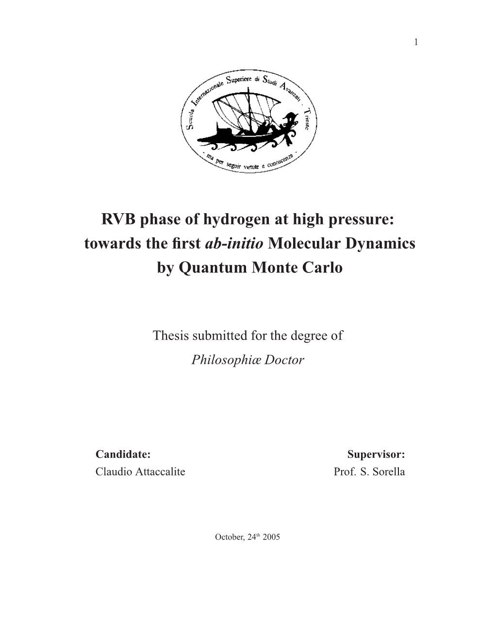 RVB Phase of Hydrogen at High Pressure: Towards the First Ab-Initio Molecular Dynamics by Quantum Monte Carlo