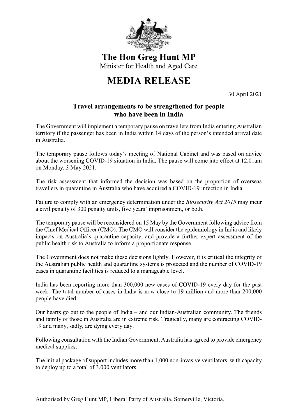 Media Release