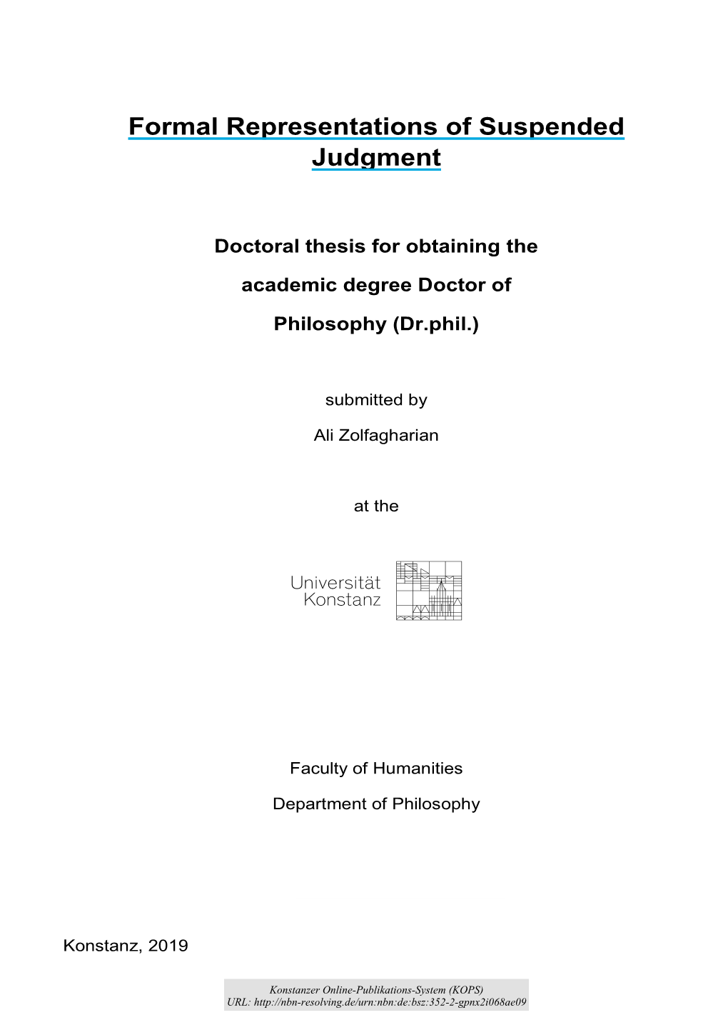 Formal Representations of Suspended Judgment