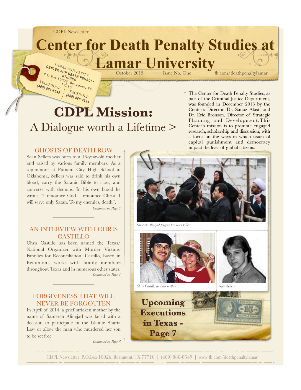 CDPL Newsletter Center for Death Penalty Studies At