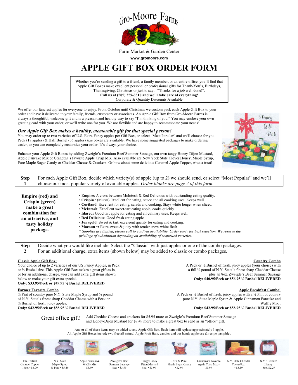 Apple Gift Box Order Form