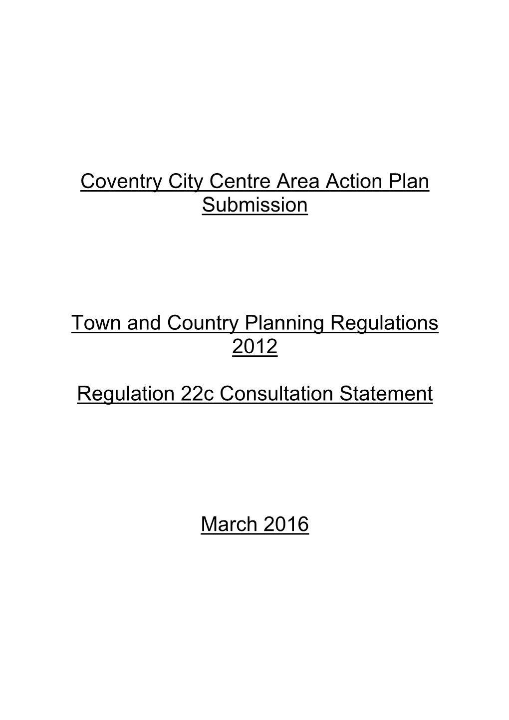 City Centre Area Action Plan Submission