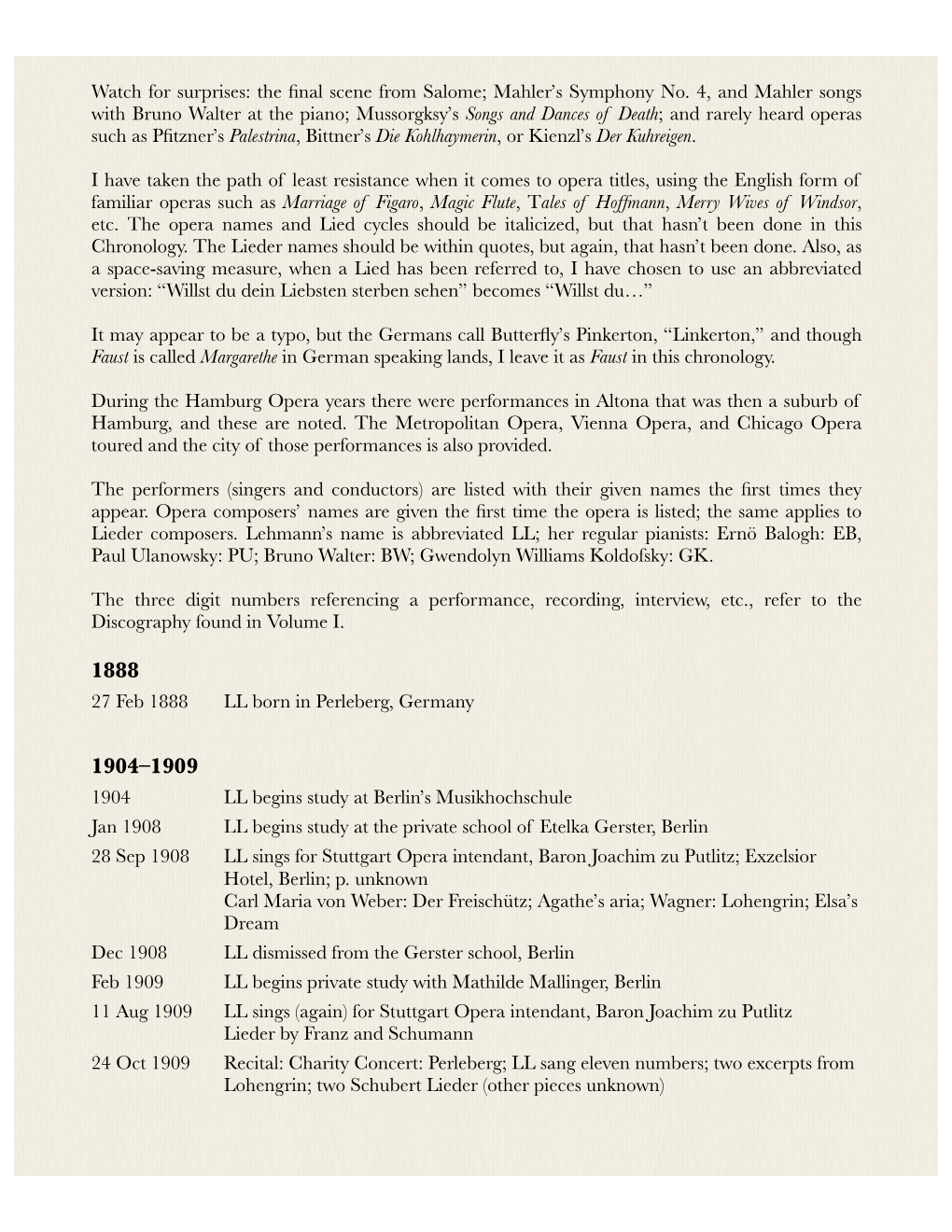 Studies & Hamburg Opera Years: 1888–1916