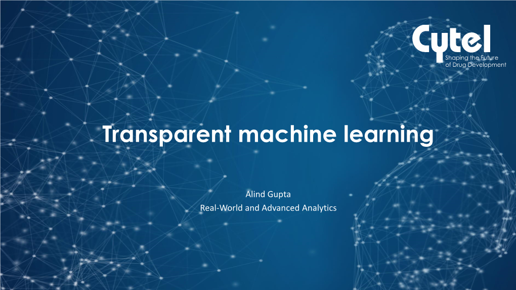 Transparent Machine Learning