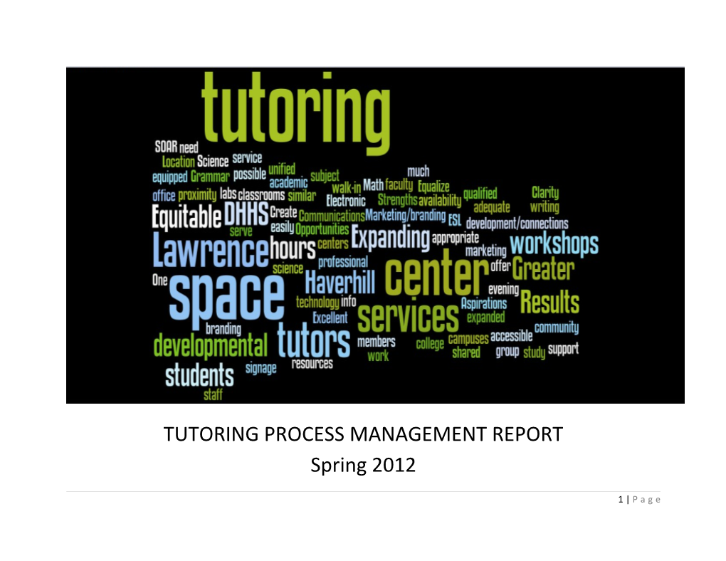 Tutoring Process Management Report