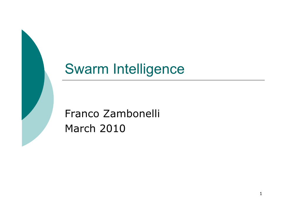 Swarm Intelligence