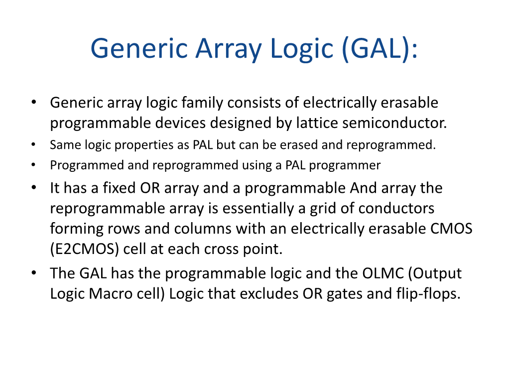 Generic Array Logic (GAL)