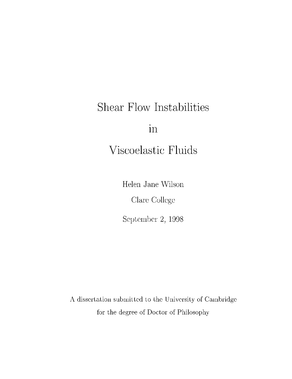 Shear Flow Instabilities in Viscoelastic Fluids