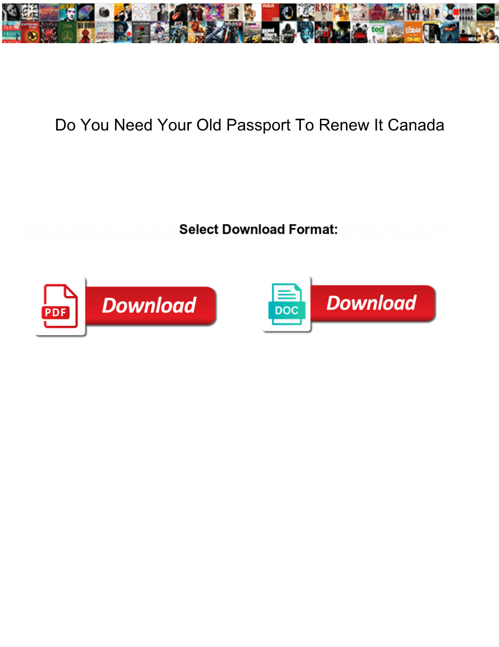 Do You Need Your Old Passport to Renew It Canada