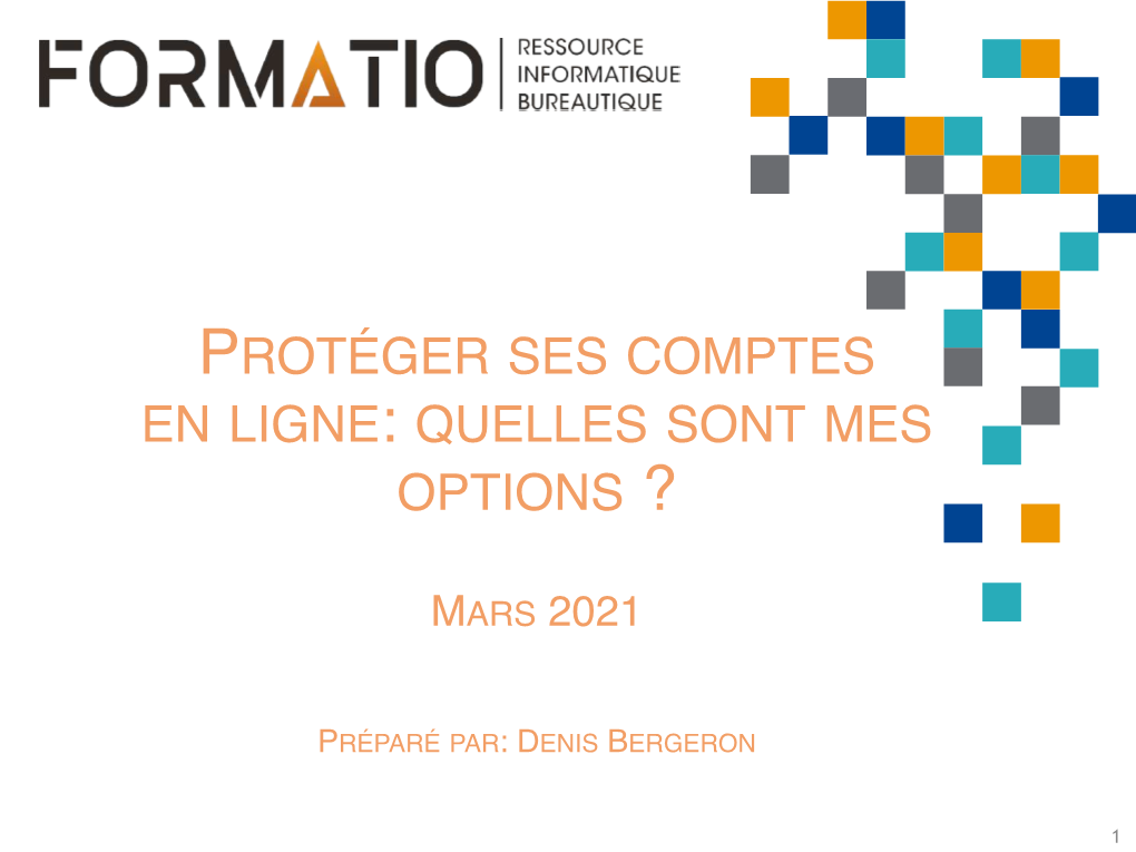 Options Pour La Gestion Des Mots De Passe