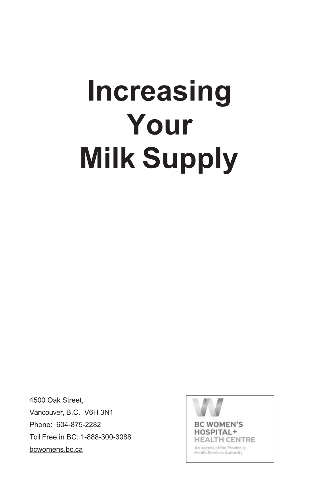 Increasing Your Milk Supply