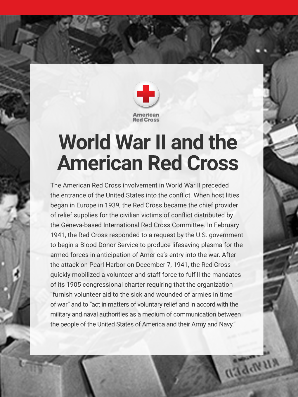 World War II and the American Red Cross