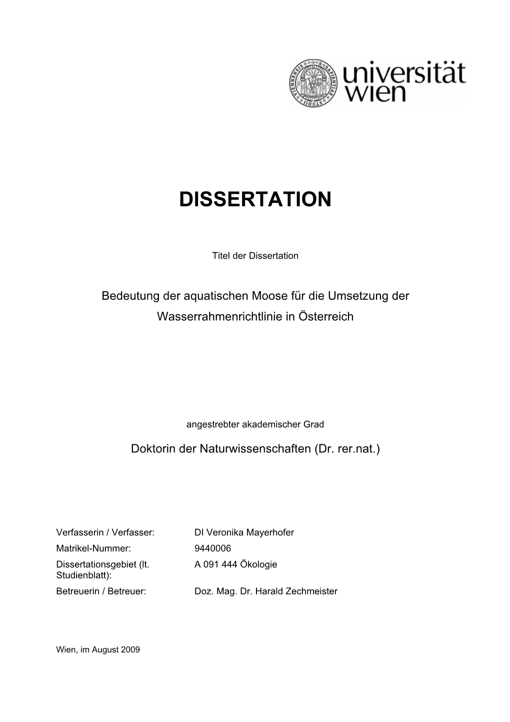 Dissertation