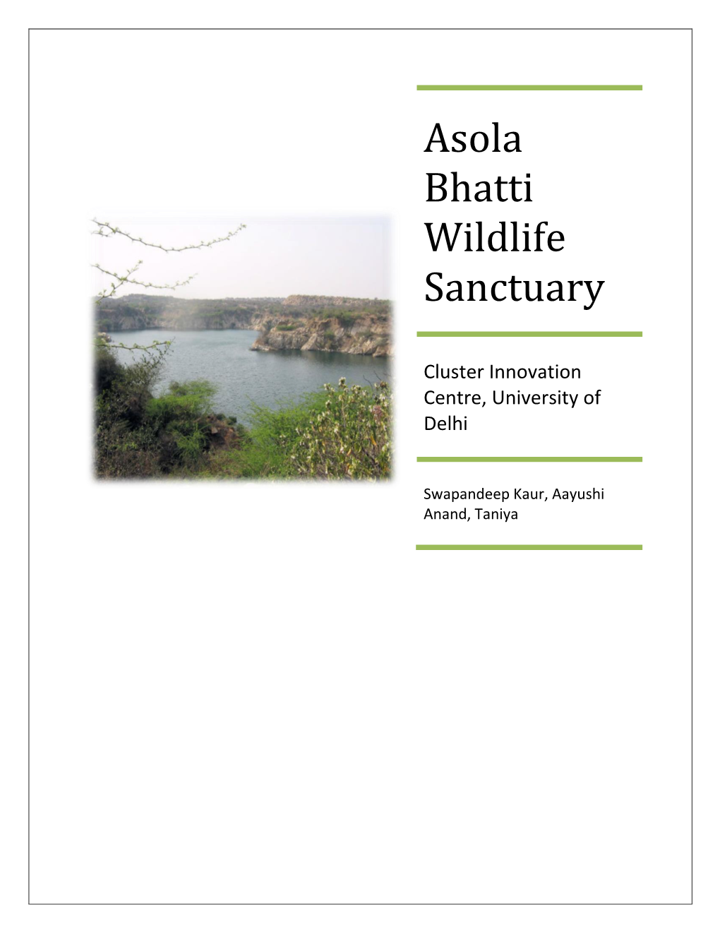 Asola Bhatti Wildlife Sanctuary