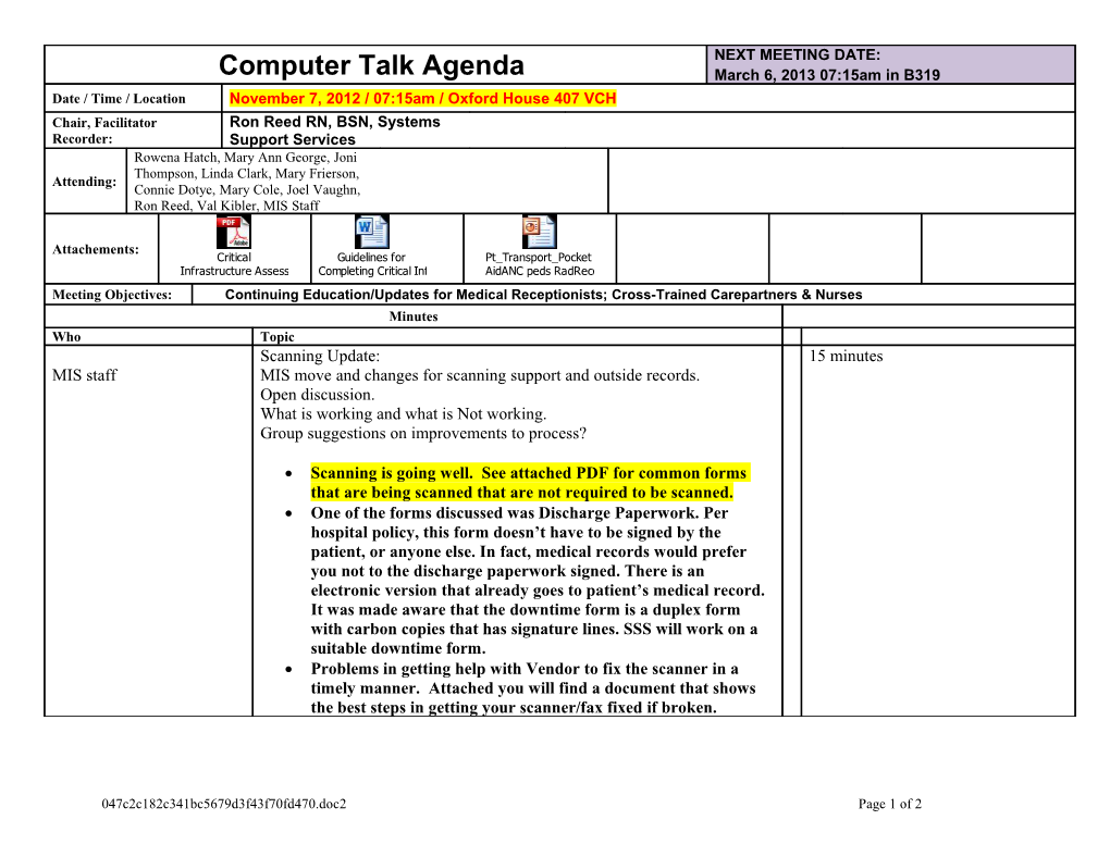 Agenda Computer Talk 11 07 122 Page 1 of 2