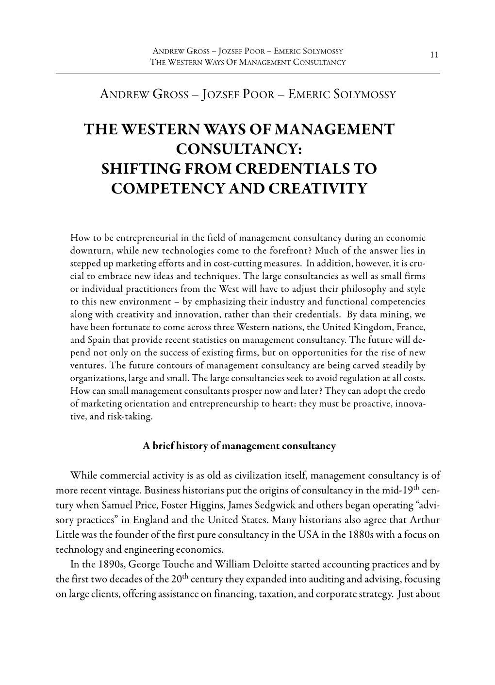 The Western Ways of Management Consultancy