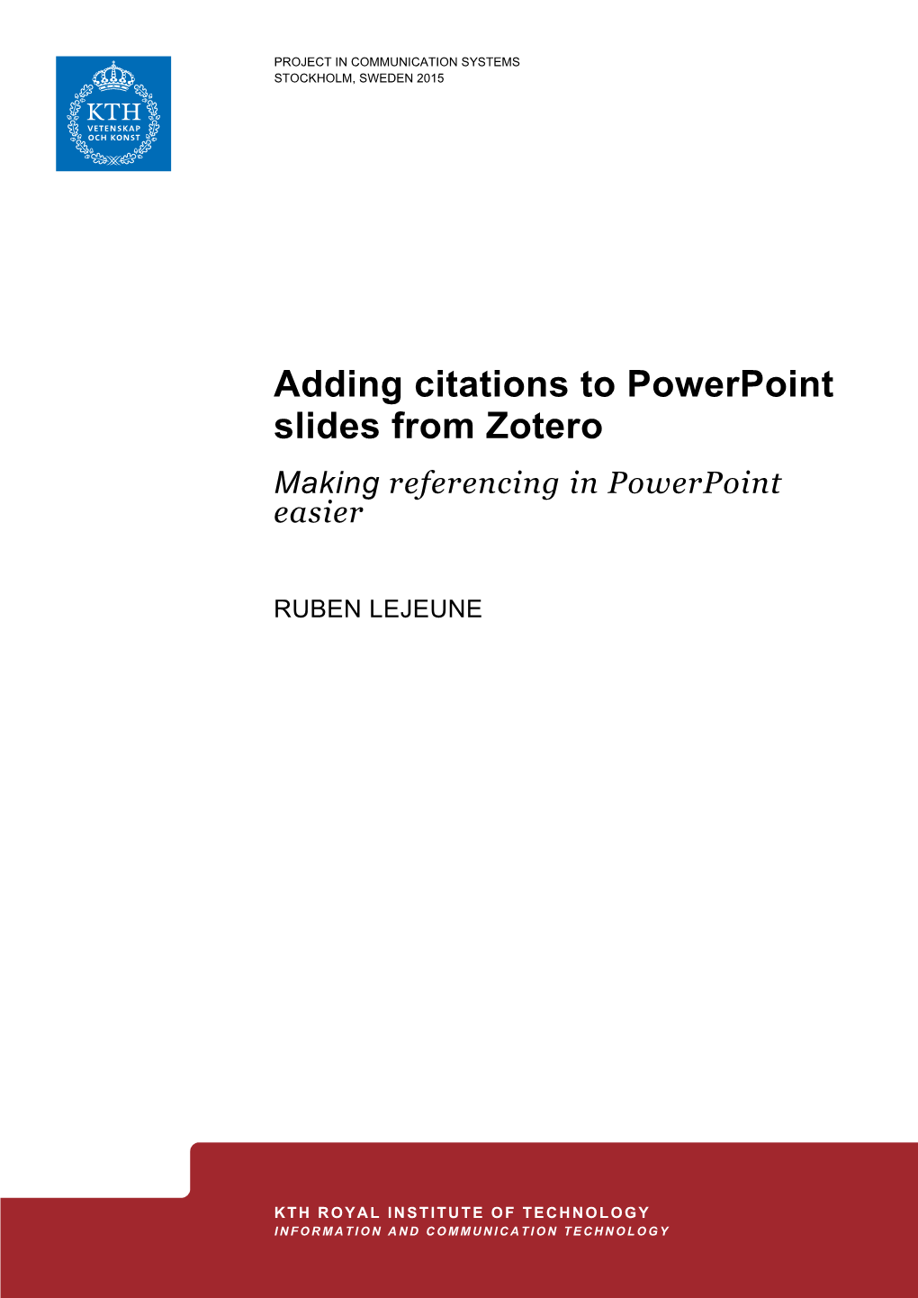 Adding Citations to Powerpoint Slides from Zotero Making Referencing in Powerpoint Easier