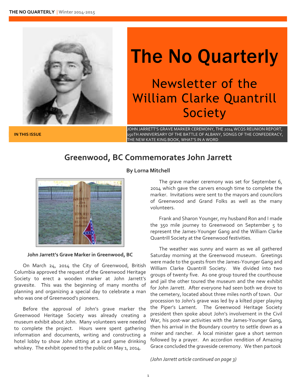 THE NO QUARTERLY | Winter 2014-2015