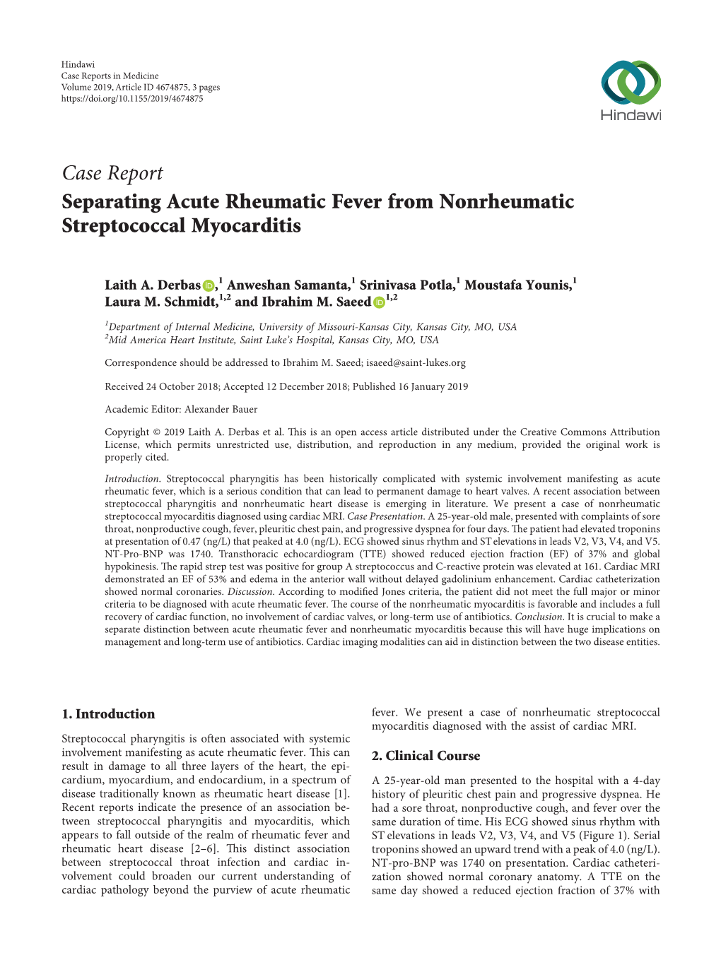 Separating Acute Rheumatic Fever from Nonrheumatic Streptococcal Myocarditis