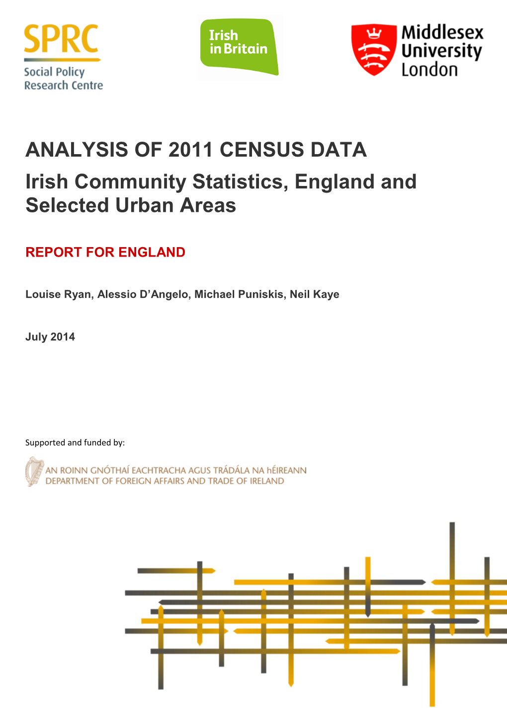 ANALYSIS of 2011 CENSUS DATA Irish Community Statistics, England and Selected Urban Areas