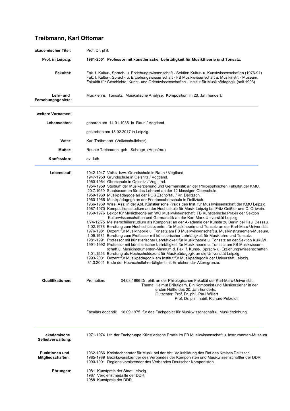 Karl Ottomar Treibmann: Klangwanderungen