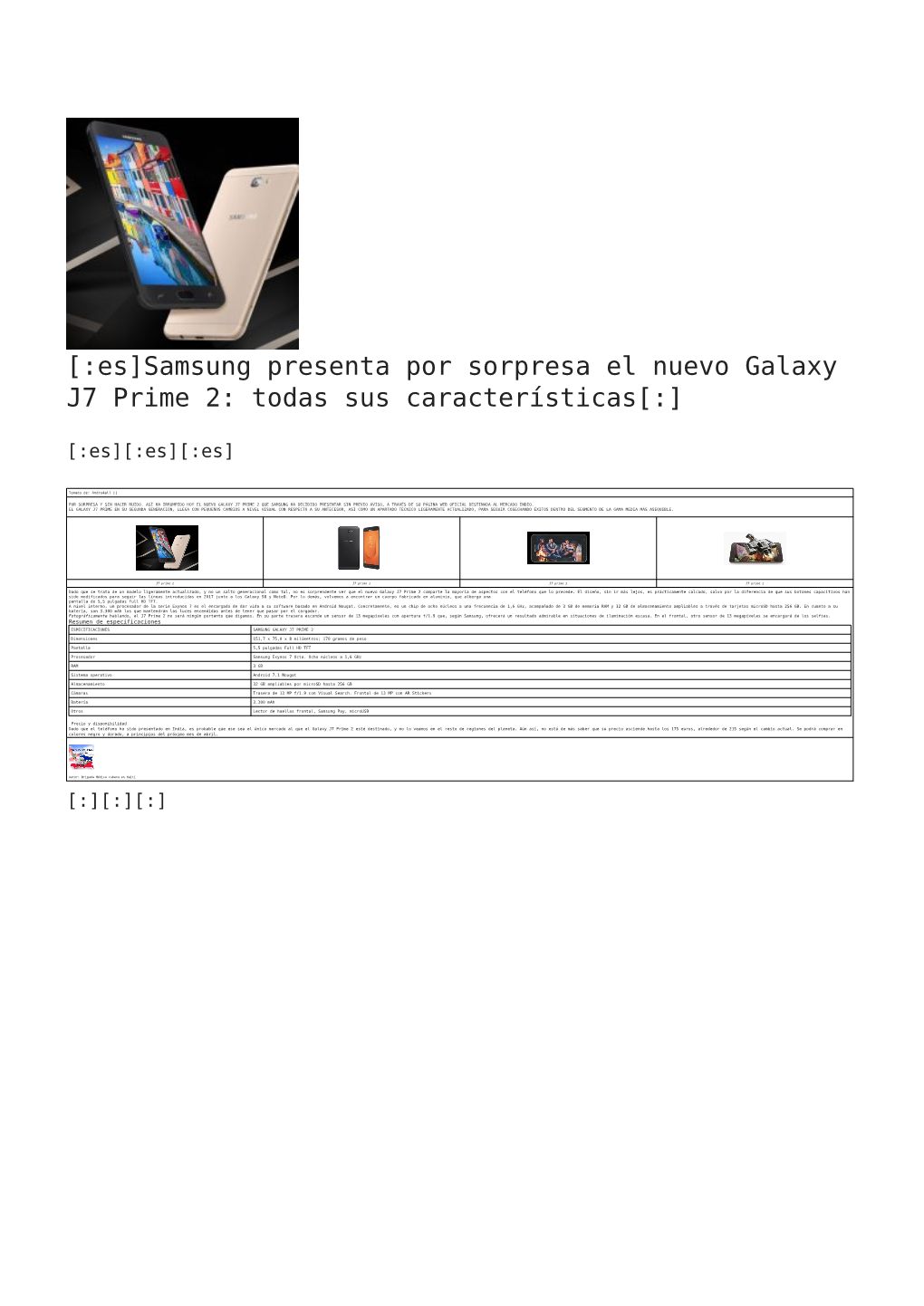 Samsung Presenta Por Sorpresa El Nuevo Galaxy J7 Prime 2: Todas Sus Características[:]