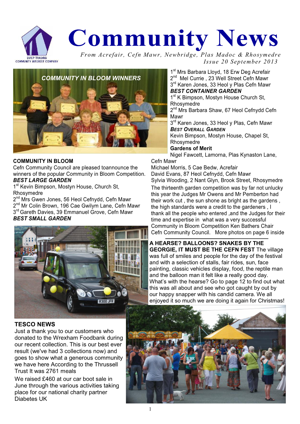 Cefn Community News Sep 2013.Pdf