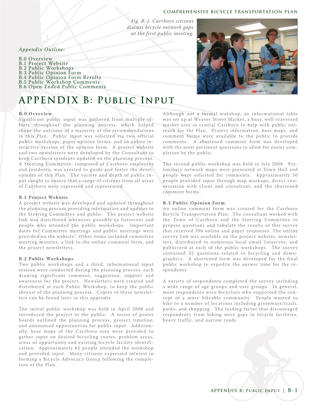 APPENDIX B: Public Input