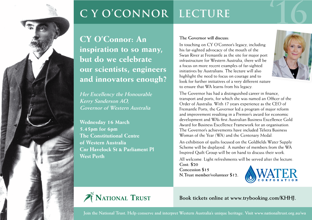 C Y O'connor Lecture