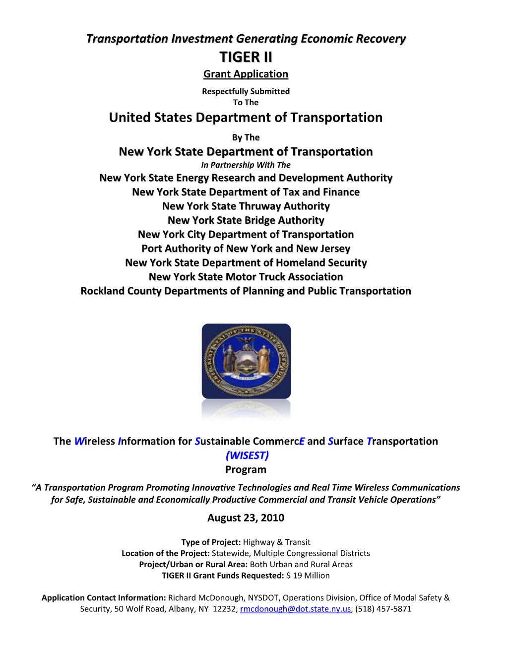 Transportation Investment for Growth and Economic Recovery