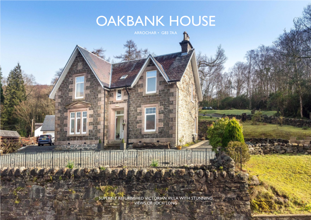 Oakbank House Arrochar • G83 7AA