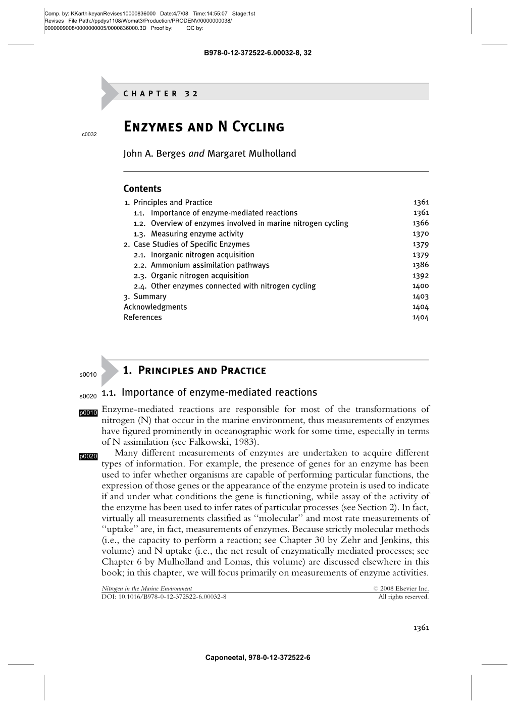 Enzymes and N Cycling C0032