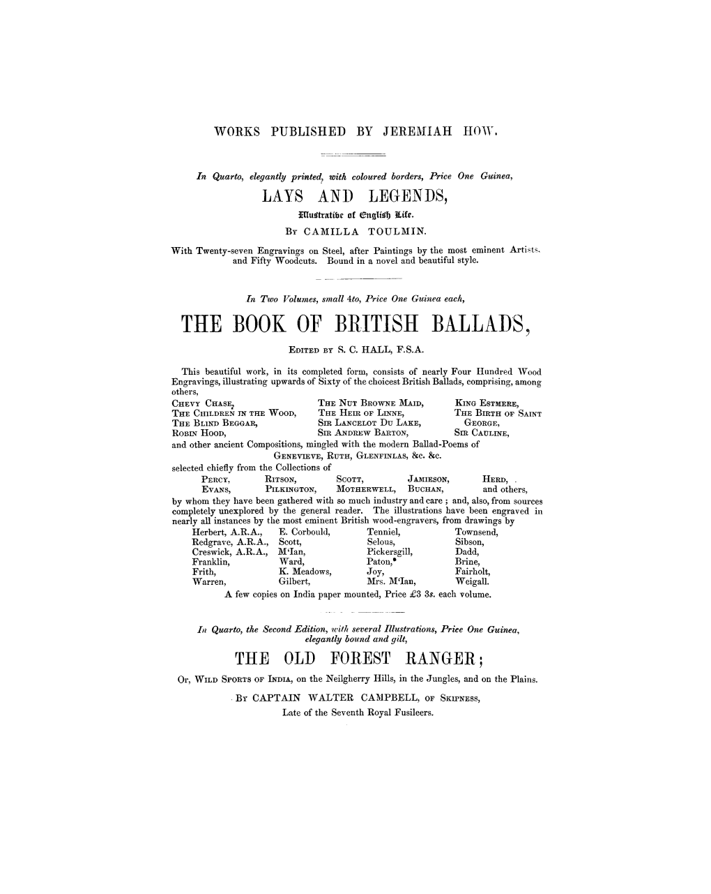 The Book of British Ballads, Edited by R