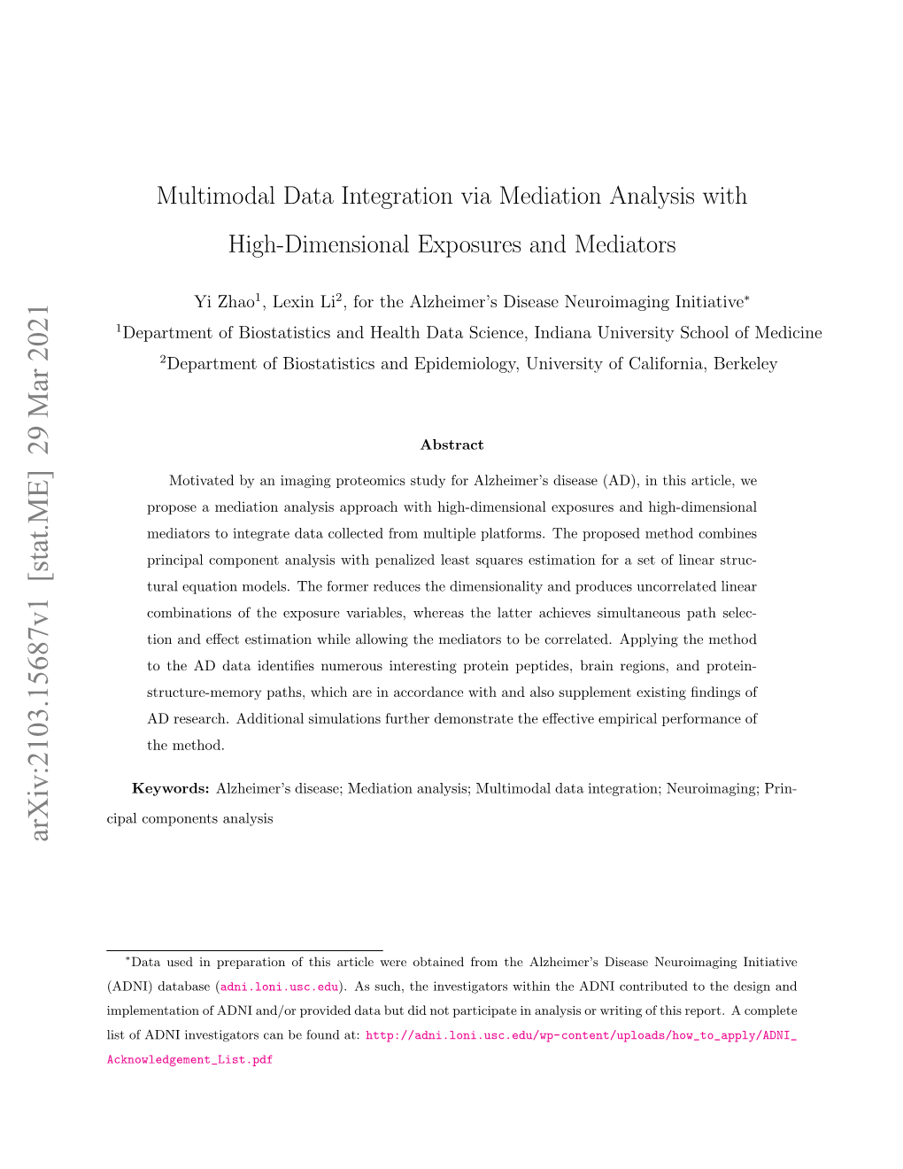 Multimodal Data Integration Via Mediation Analysis with High-Dimensional Exposures and Mediators
