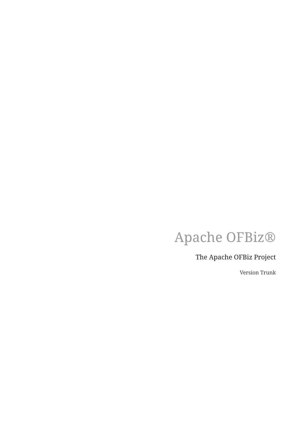 Apache Ofbiz®