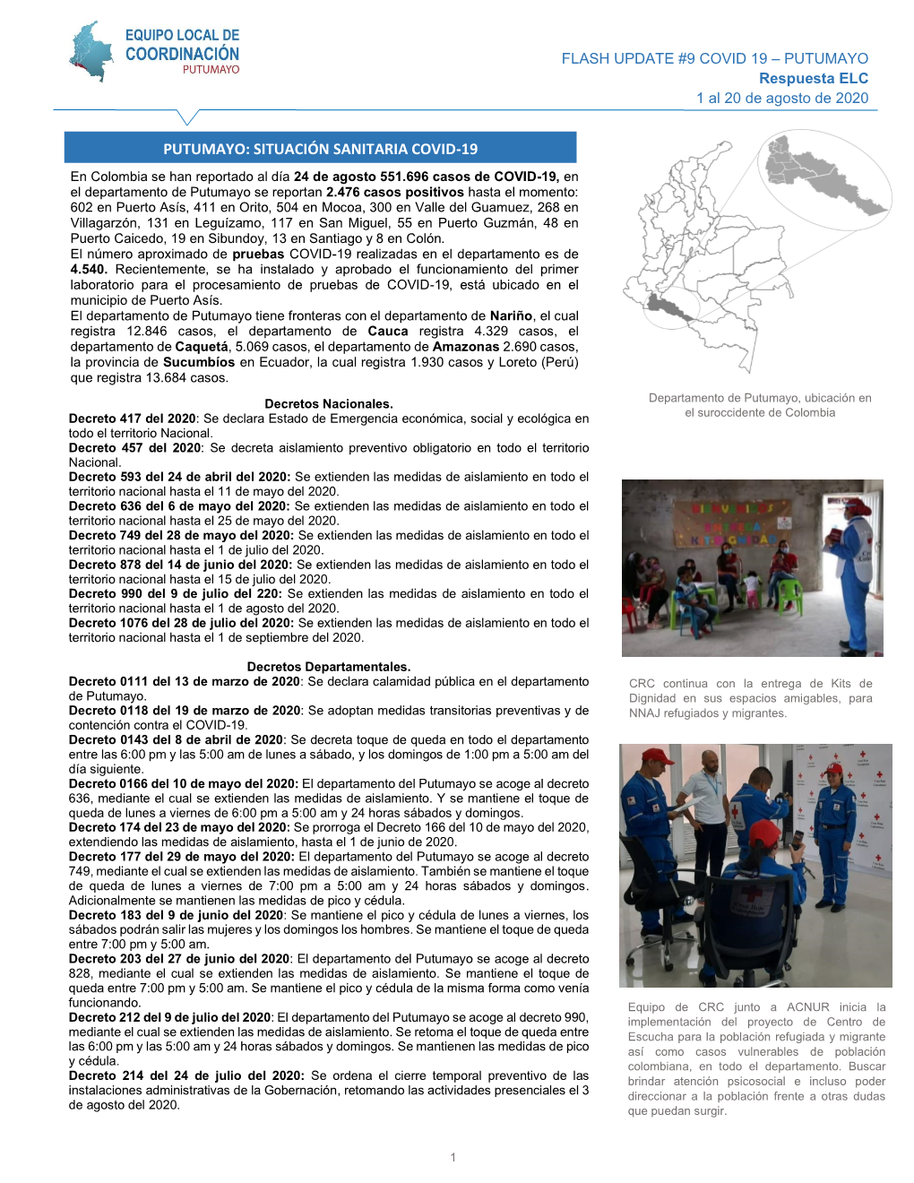 Putumayo: Situación Sanitaria Covid-19