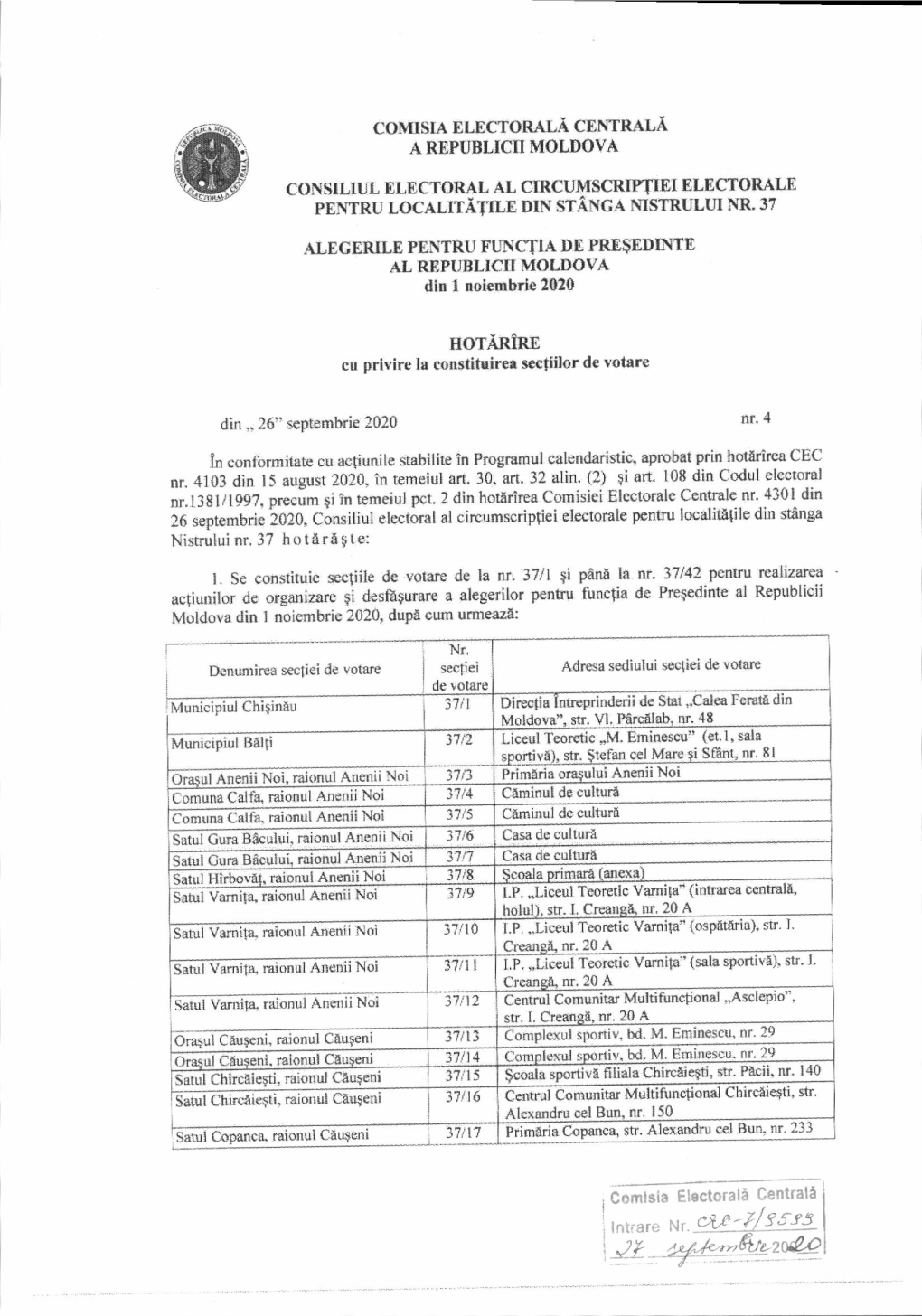 Consiliul Electoral Al Circumscripției Electorale