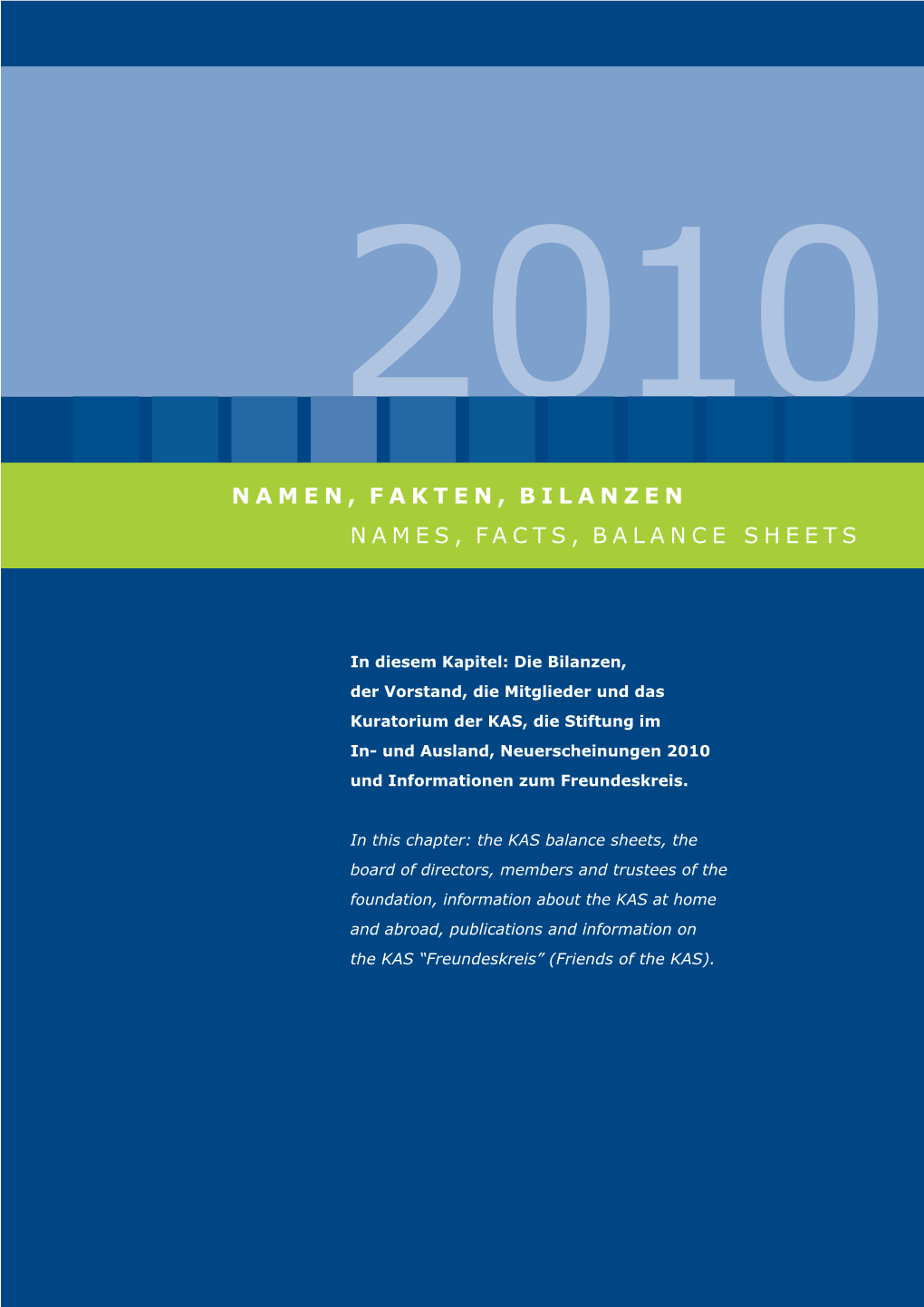 KAS Jahresbericht 2010 Annual Report