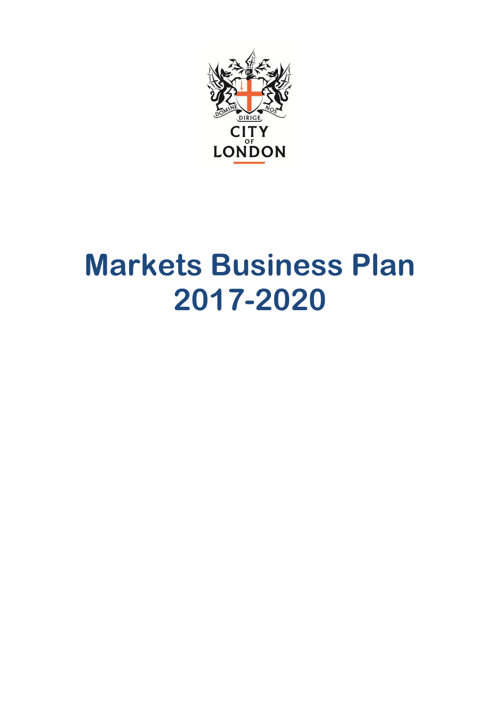 Markets Business Plan 2017-2020