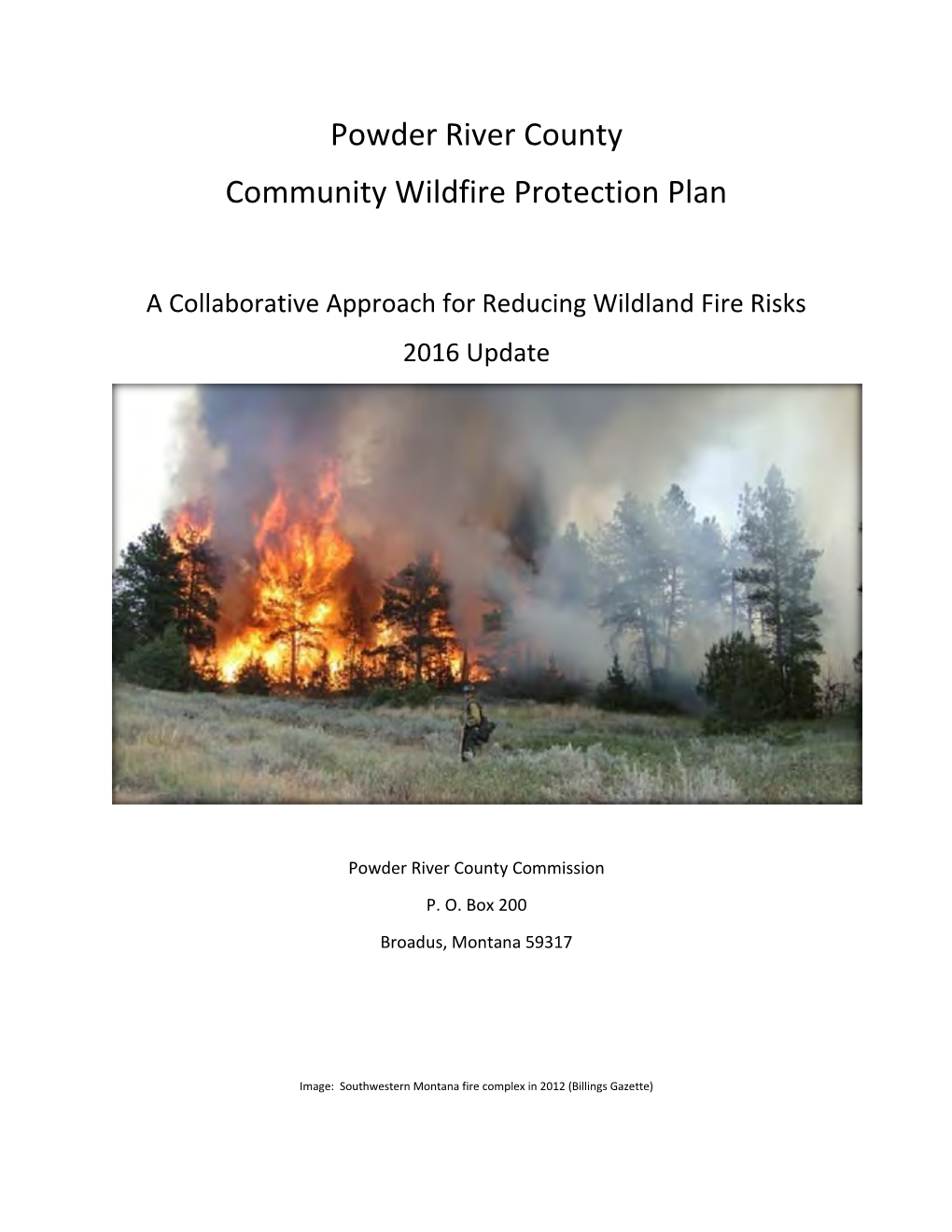 Powder River County Community Wildfire Protection Plan
