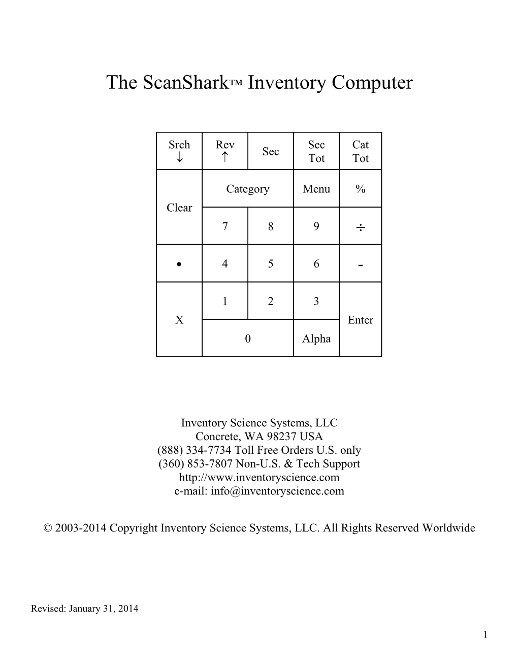 The Scanshark Inventory Computer