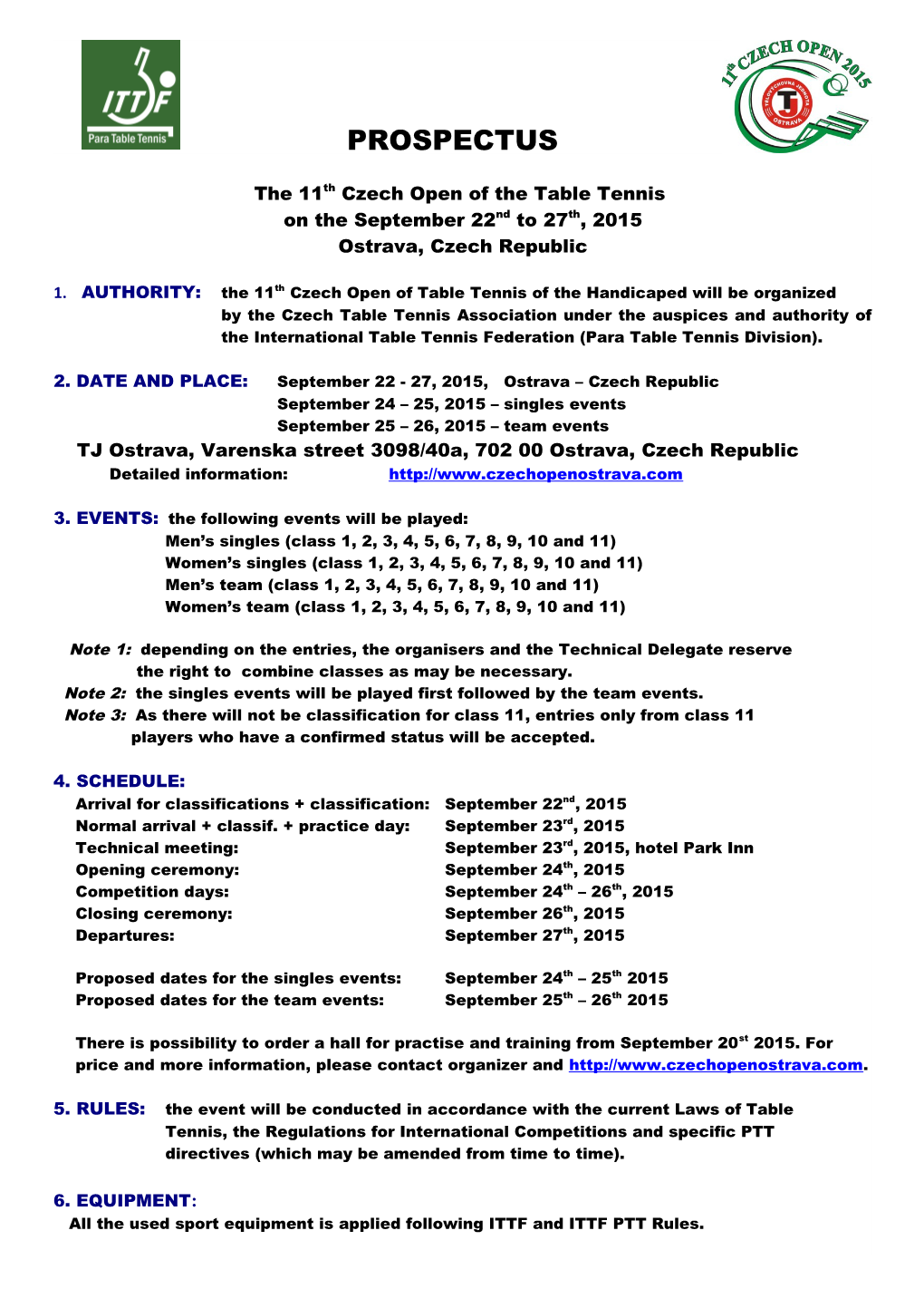 Prospectus - Czech Open 2015 - Návrh3