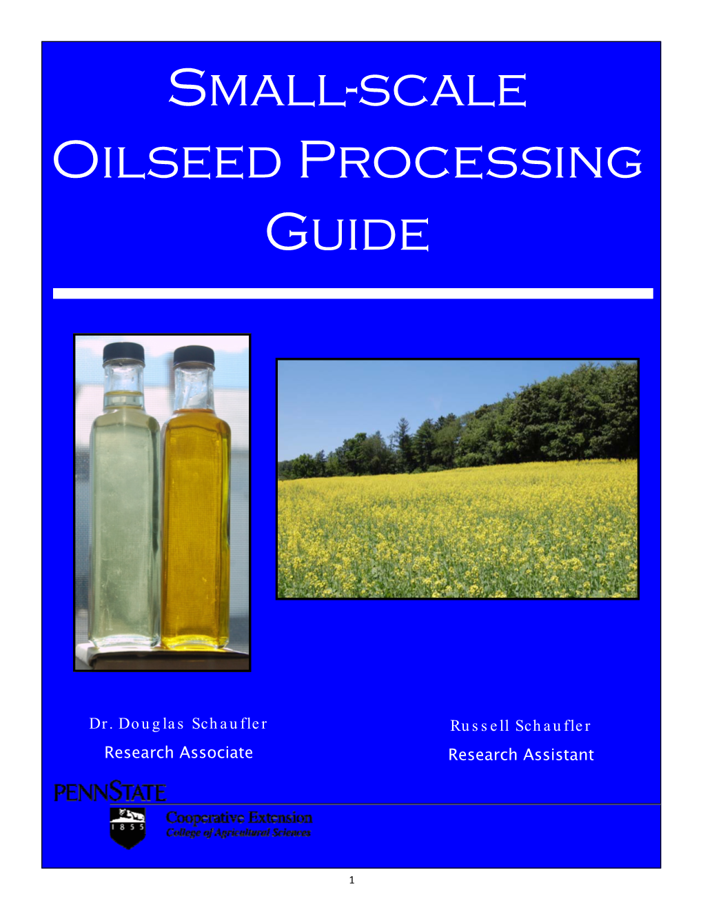 Small-Scale Oilseed Processing Guide
