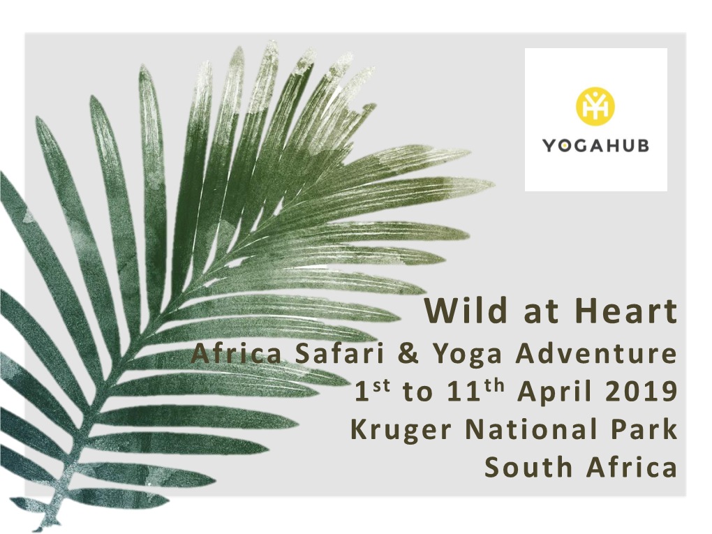 Kruger National Park South Africa Contents